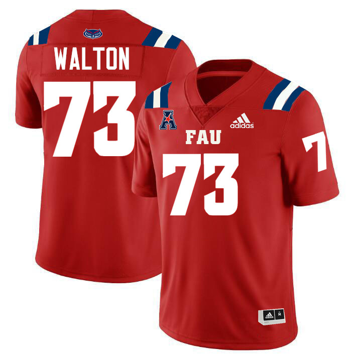 Brandon Walton FAU Jersey,Florida Atlantic Owls Football Jersey,Uniforms,Gears-Red